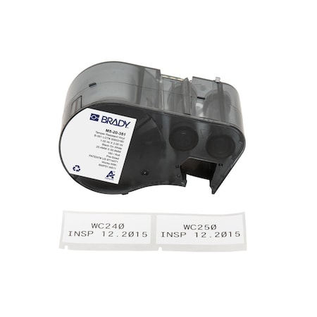 Label/RibbonCartridge, White, Matte, 1inW MPN:M5-20-351