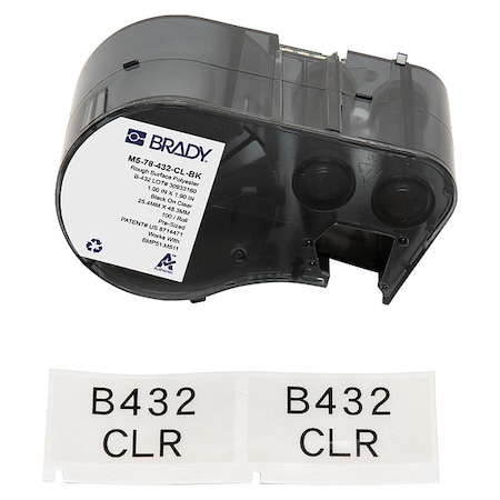 Label/RibbonCartridge, Clear, Gloss, 1inW MPN:M5-78-432-CL-BK