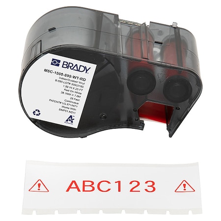 Label/RibbonCartridge, White, 1-1/2inW MPN:M5C-1500-595-WT-RD