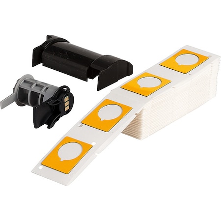 Pre-Cut Label Stock Roll, Yellow, Gloss MPN:M6-167-593-YL