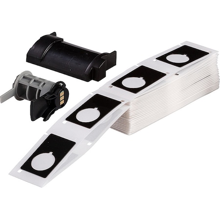 Pre-Cut Label Stock Roll, Black, Gloss MPN:M6-168-593-BK