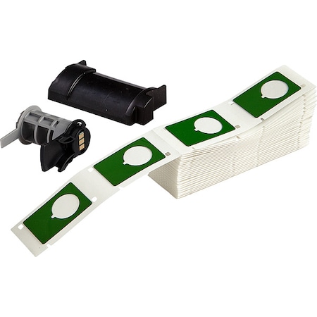 Pre-Cut Label Stock Roll, Green, Gloss MPN:M6-168-593-GN