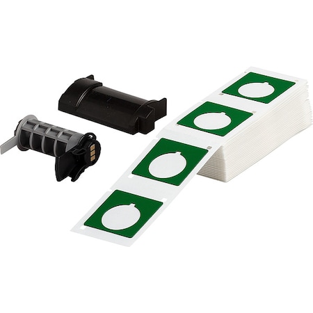 Pre-Cut Label Stock Roll, Green, Gloss MPN:M6-169-593-GN