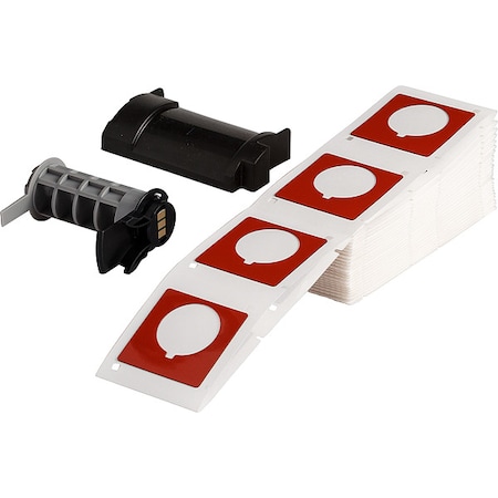 Pre-Cut Label Stock Roll, Red, Gloss MPN:M6-169-593-RD