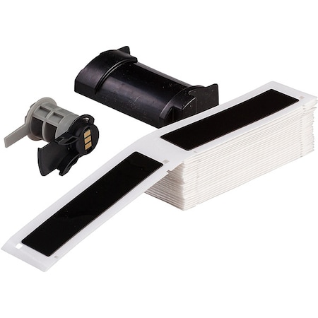 Pre-Cut Label Stock Roll, Black, Gloss MPN:M6-174-593-BK