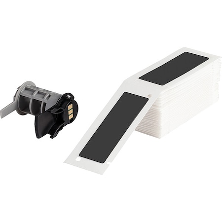 Pre-Cut Label Stock Roll, Black, Gloss MPN:M6-176-593-BK
