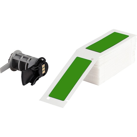 Pre-Cut Label Stock Roll, Green, Gloss MPN:M6-176-593-GN