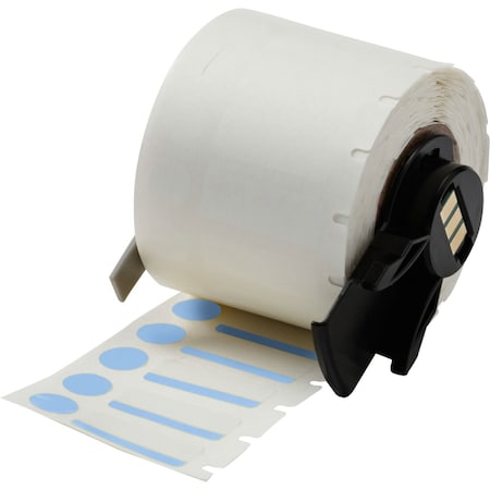 Pre-CutLabelStockRoll, Blue/White, Gloss MPN:M6-98-494-BL