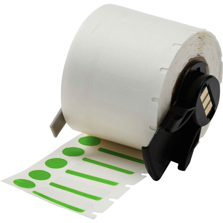 Pre-CutLabelStockRoll, Green/White, Gloss MPN:M6-98-494-GN