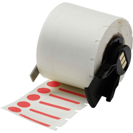 Pre-CutLabelStockRoll, Red/White, Gloss MPN:M6-98-494-RD