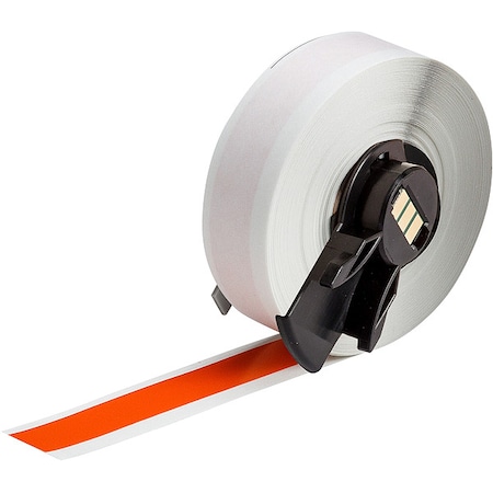 ContinuousLabelStock, Orange, Gloss, 1/2inW MPN:M6C-500-439-OR