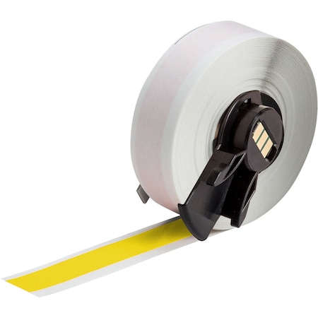 ContinuousLabelStock, Yellow, Gloss, 1/2inW MPN:M6C-500-595-YL