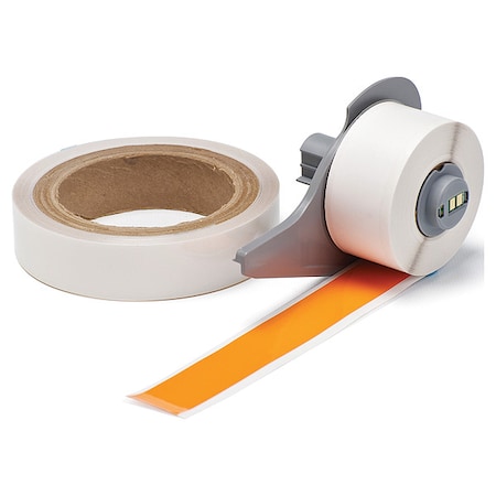 ContinuousLabelStock, Orange, Gloss, 1inW MPN:M7-1000-483-OR-KT