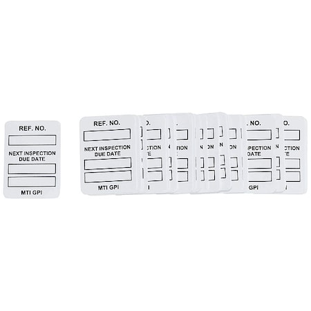 Tag, Inspection, Polyester, 1 3/4 in H x 1 1/4 in W, Black on White, Rectangle, 100 PK MPN:MIC-MTIGPI W