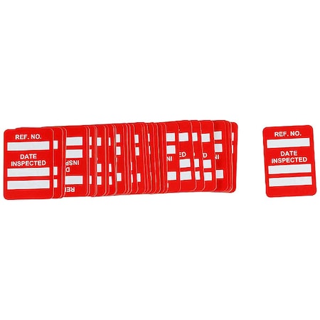 Tag, White/Red, 1-3/4inH, 1-1/4inW, PK100 MPN:MIC-MTIUSA R