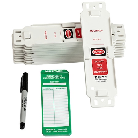 Tag, Maintenance, Plastic, Green on White, Rectangle, 10 PK MPN:MUL-EITHUSA01A