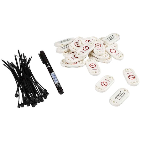 Tag, NanotagTag Holder Kit, Plastic, White, 20 PK MPN:NAN-H