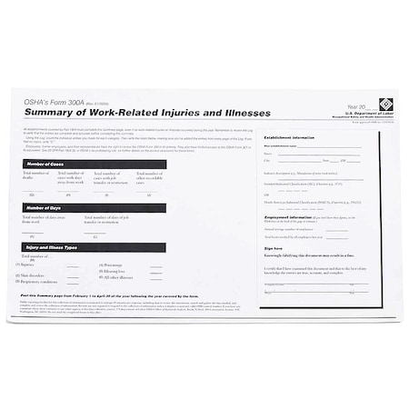 OSHA Forms, English, PK25 MPN:OR300A