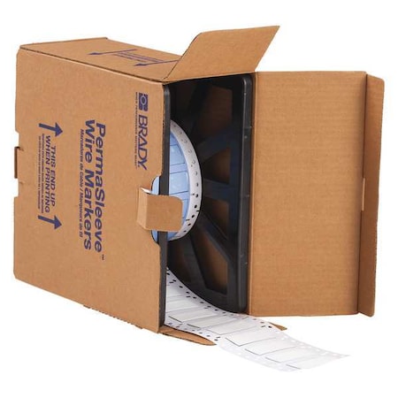 Wire Marking Sleeves, White, Labels/Roll: 500 MPN:PS-500-2-WT