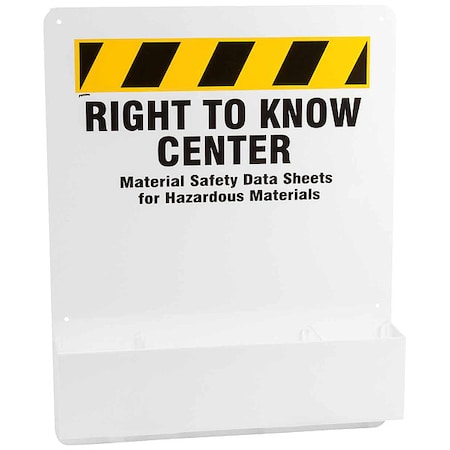 Right to Know Center, Right-To-Know Center, Acrylic, 24 in W, 30 in H MPN:RK359E