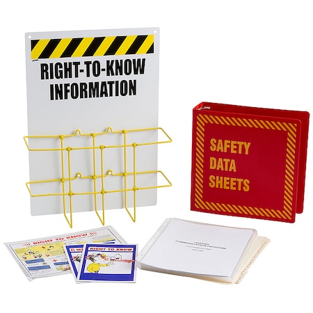 Right to Know Center, Right-To-Know Information, Polypropylene/PVC Coated Steel, 14 in W, 20 in H MPN:RK417R-E