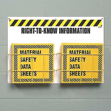 Right to Know Center, Right-To-Know Information, Polypropylene/PVC Coated Steel, 29 in W, 20 in H MPN:RK418Y-E