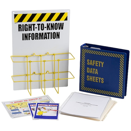 Right to Know Center, Right-To-Know Information, Polypropylene/PVC Coated Steel, 14 in W, 20 in H MPN:RK419B-E