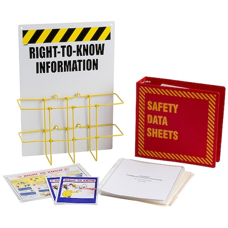 Right to Know Center, Right-To-Know Information, Polypropylene/PVC Coated Steel, 14 in W, 20 in H MPN:RK419R-E