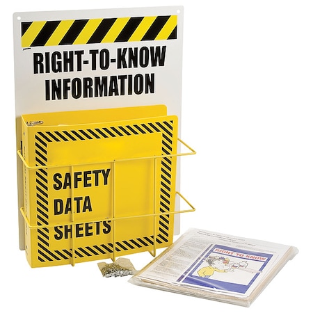 Right to Know Center, Right-To-Know Information, Polypropylene/PVC Coated Steel, 14 in W, 20 in H MPN:RK419Y-E