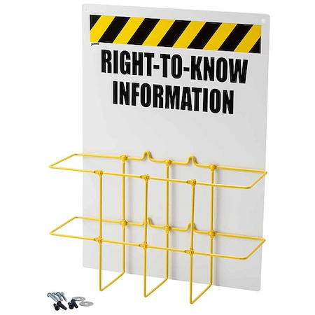 Right to Know Center, Right-To-Know Information, Polyethylene, 14 in W, 20 in H MPN:RK771E