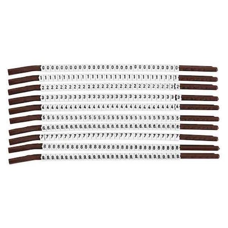 Clip Sleeve Wire Mrkrs, 0-9, Blk/Wht, PK10, SCNC-15 MPN:SCNC-15