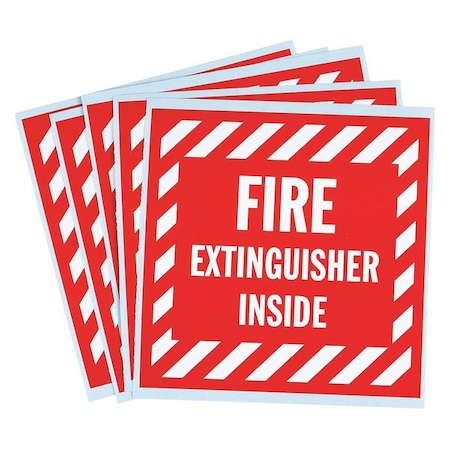 Vinyl Label, 4 in x 4 in, Vinyl, PK5 MPN:SV088E