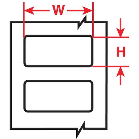 Label, White, Labels/Roll: 2000 MPN:THT-258-7425-2