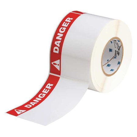 Thermal Transfer Label, Red/White, Labels/Roll: 500 MPN:THTEL-25-483-.5-DA