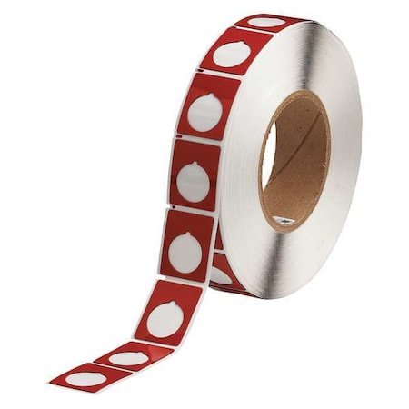Label, Red, Labels/Roll: 500 MPN:THTEP-167-593-.5RD