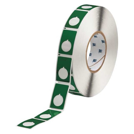 Label, Green, Labels/Roll: 500 MPN:THTEP-168-593-.5GN