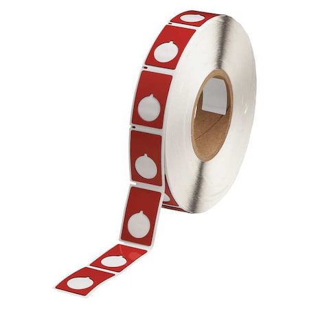 Label, Red, Labels/Roll: 500 MPN:THTEP-168-593-.5RD