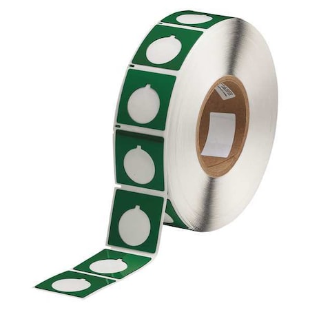 Push Button Label, Green, Labels/Roll: 500 MPN:THTEP-169-593-.5GN