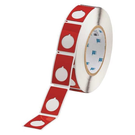 Thermal Transfer Label, Red, Labels/Roll: 250 MPN:THTEP168-593-.25RD