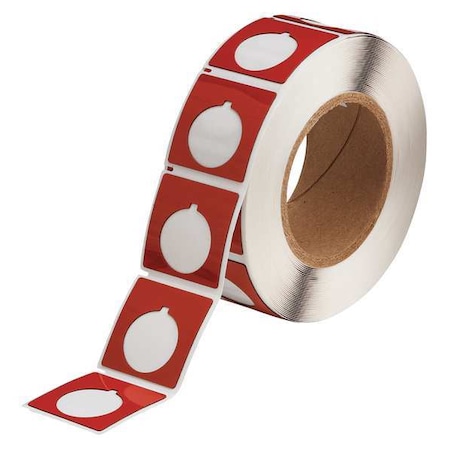 Thermal Transfer Label, Red, Labels/Roll: 250 MPN:THTEP169-593-.25RD