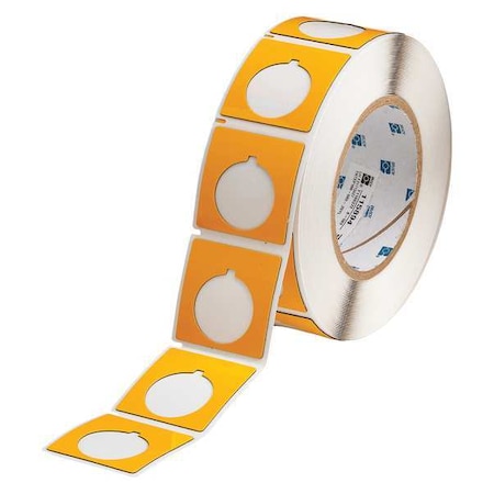 Thermal Transfer Label, Yellow, Labels/Roll: 250 MPN:THTEP169-593-.25YL