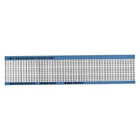 Wire Marker, Preprintd, Self-Adhesive, PK25, TMM-0-49-PK MPN:TMM-0-49-PK