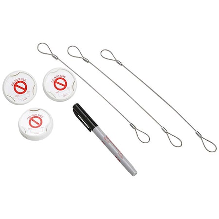 Tag, Do Not Use, Plastic, White, Circle, 20 PK MPN:UNI-UNH 9 S