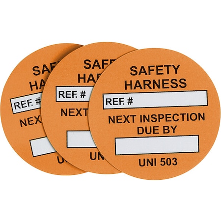 Universal Tag, Safety Tag, Harness Inserts MPN:UNI-UNI 503 ORANGE