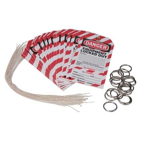 Danger Tag, 5-3/4 x 3 In, Rld Brs, PK25 MPN:WKT2