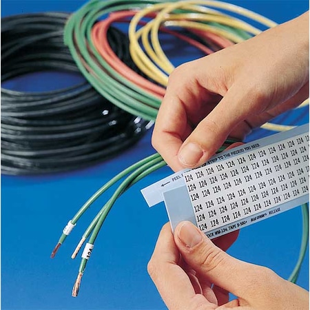 Wire Marker, Printd, Repos Self-Adhes, PK25, WM-0-PK MPN:WM-0-PK