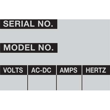 Inventory Label, Silver, Aluminum, PK25 MPN:WOAF-36-PK
