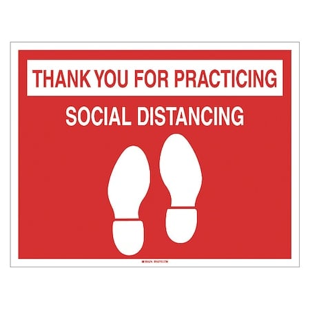 B819 14X18 Social Distacing Floor Sign (Vinyl) MPN:170260