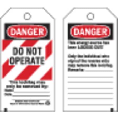 Lockout Tags B-851 5 3/4INH X 3INW MPN:66064
