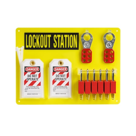 6-Padlock Board w/PL-38ST-RED-KD6PK MPN:153679